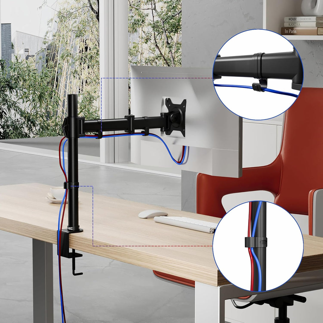 Duronic DM251X3 BK Monitorhalterung für 13 bis 27 Zoll (33-68 cm) Gebogene Flachbildschirme 8 kg Höh