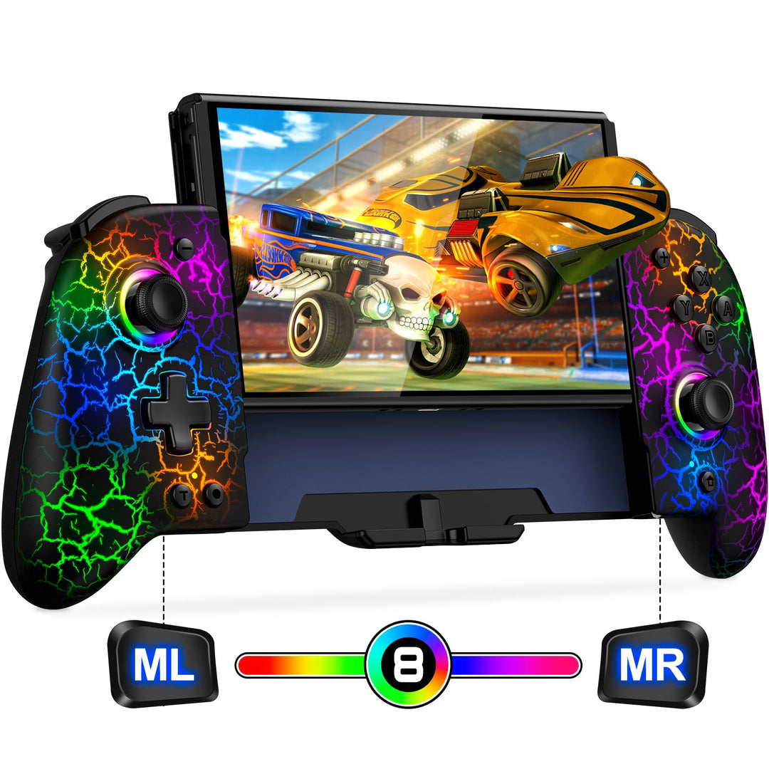 Schalter Controller für Schalter/OLED Controller, Full-Size Grip One-Piece Wireless Switch Joypad mi