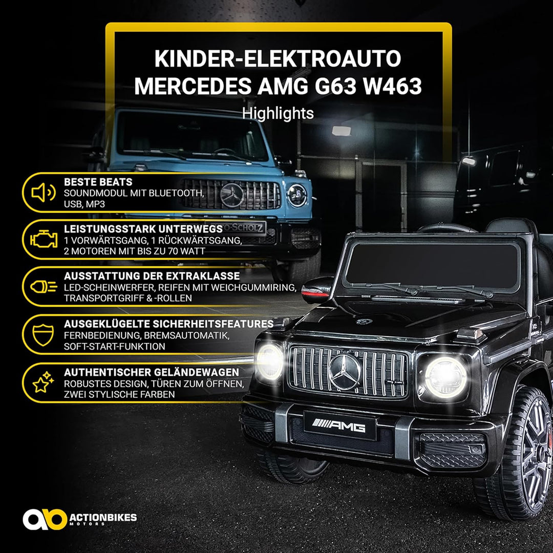 Actionbikes Motors Kinder Elektroauto Mercedes AMG G63 | 2,4 Ghz Fernbedienung - Lizenziert - Kinder