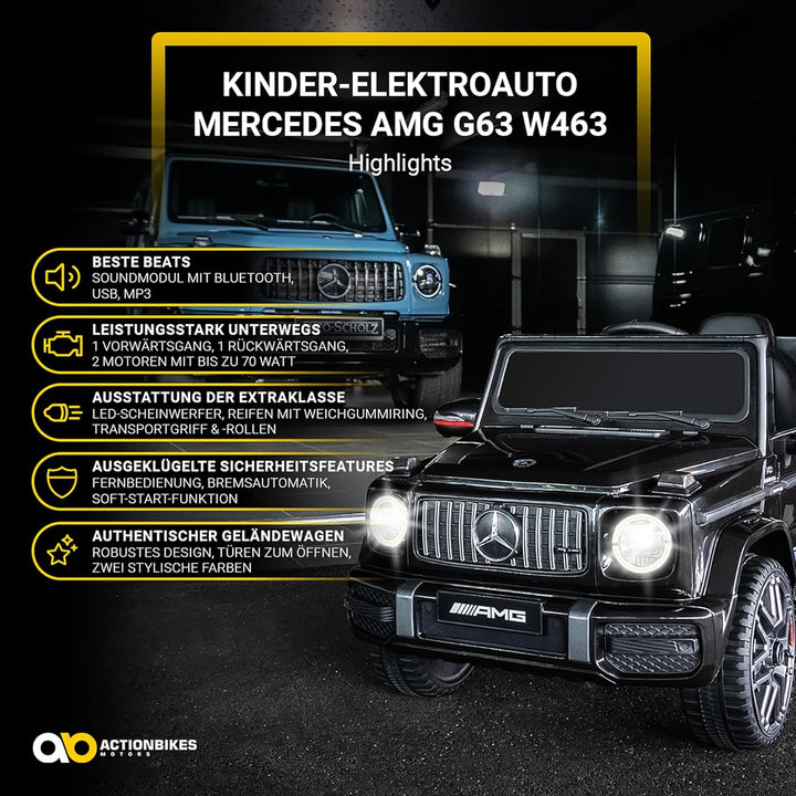 Actionbikes Motors Kinder Elektroauto Mercedes AMG G63 | 2,4 Ghz Fernbedienung - Lizenziert - Kinder