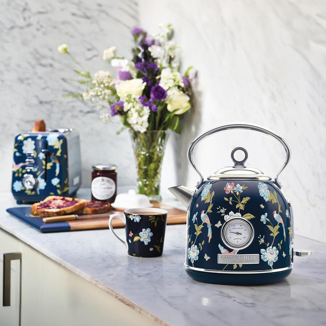 Laura Ashley Toaster und Wasserkocher Set von VQ (Elveden Marine, Elektrischer Wasserkocher und 2-Sc