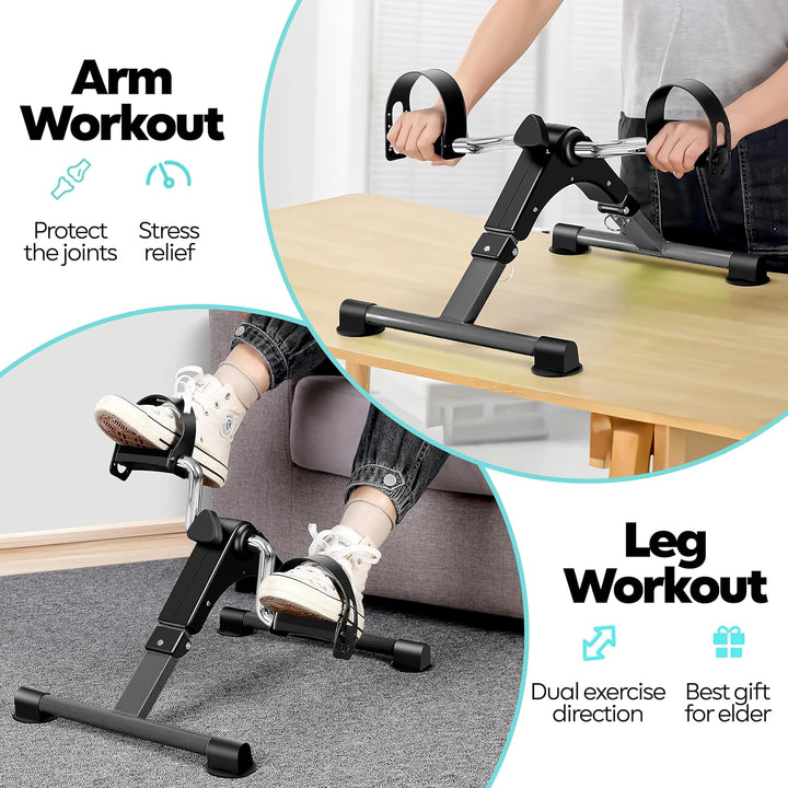 Techfit Pedal-Ausbilder, Mini-Heimtrainer für Heim und Büro, leichte Trainingsmaschine für Arme und
