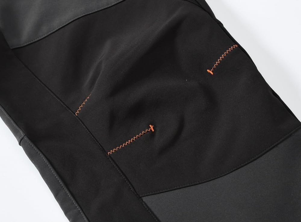 donhobo Herren Wanderhose Gefüttert Winterhose Wasserdicht Winddicht Warm Verdickte Softshellhose Ou