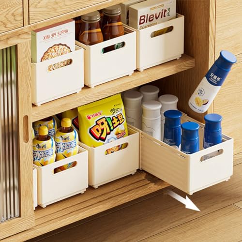 Teleskopschublade,Ausziehbare Aufbewahrungsbox Schrank Organizer Kleiderschrank, Faltbare Kunststoff