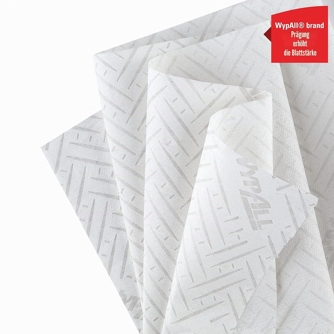 WypAll® L10 Papierreinigungstücher 6222, 1-lagige weisse Reinigungstücher für Lebensmittel und Hygie