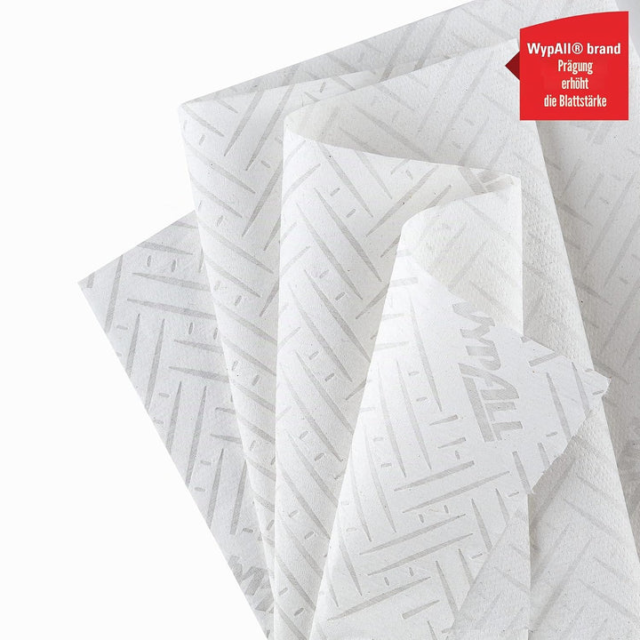 WypAll® L10 Papierreinigungstücher 6222, 1-lagige weisse Reinigungstücher für Lebensmittel und Hygie