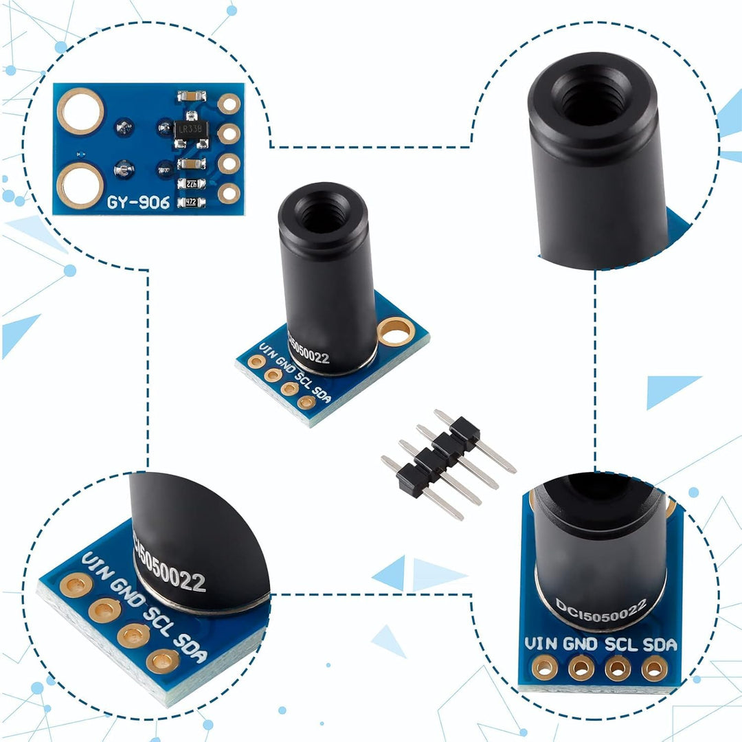 Ticfox Temperatursensor MLX90614-DCI Infrarot-Temperatursensormodul Fernelektronische DIY PCB