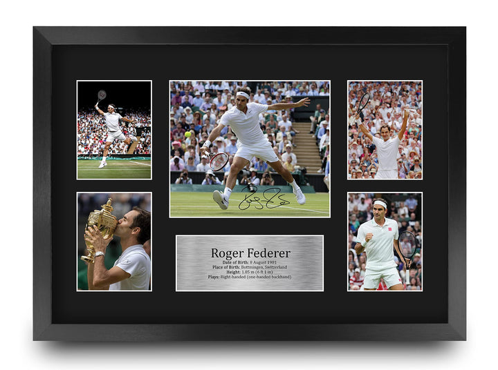 HWC Trading FR A3 Roger Federer Tennis Geschenke Gedruckt Signiert Autogramm Bild Für Erinnerungsstü