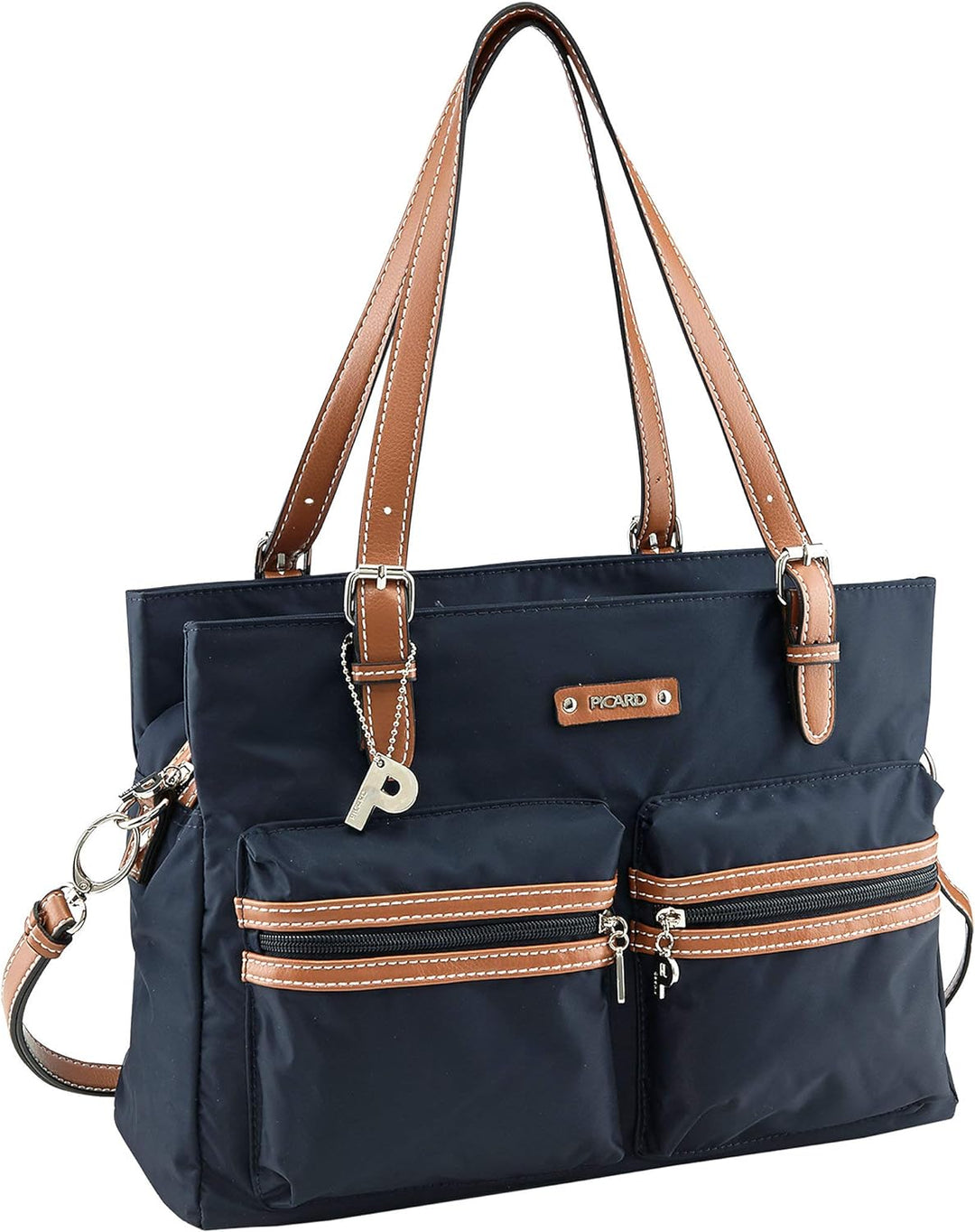 Picard Damen Shopper SONJA aus Nylon Mittel | mit Reissverschluss | Shopper | Alltag, Ausgehen Midni