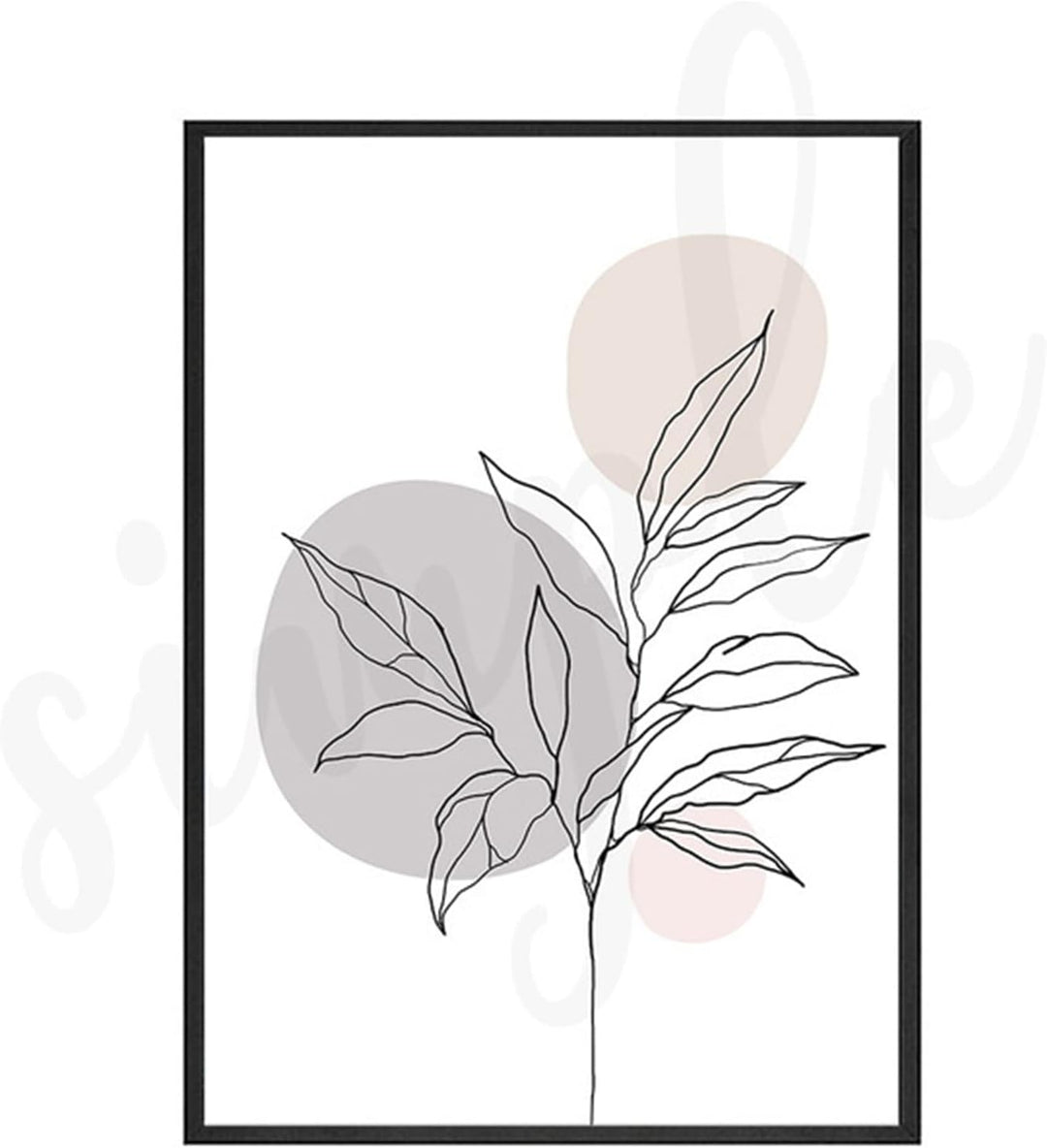 TROYSINC 3er Poster Set, Premium Abstrakte Leinwandbilder, Kunst Line Beige Wandbilder, Aesthetic Bi