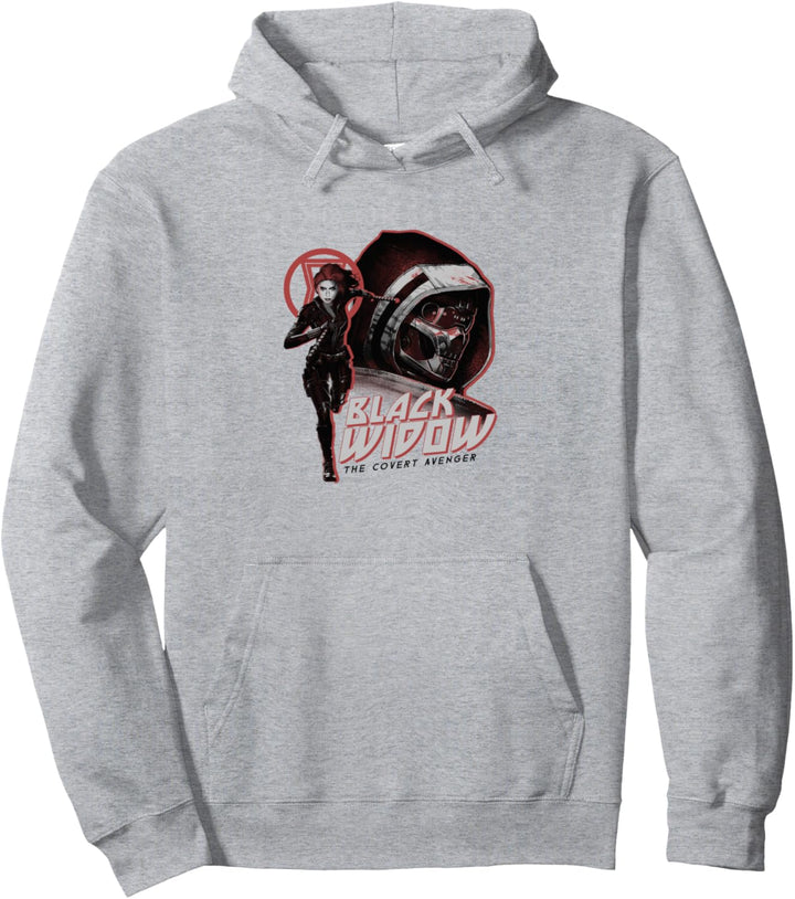 Marvel Black Widow Purple Hue Portrait Pullover Hoodie