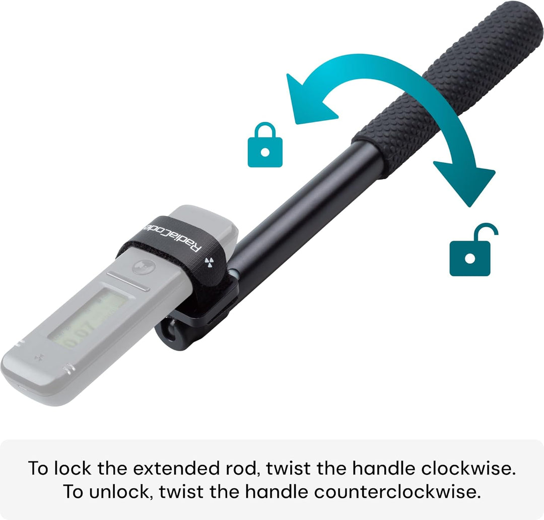 Portable Extension Rod Handle for Radiacode 102/103 Geiger Counter, Aluminium Wang for Safer Search.