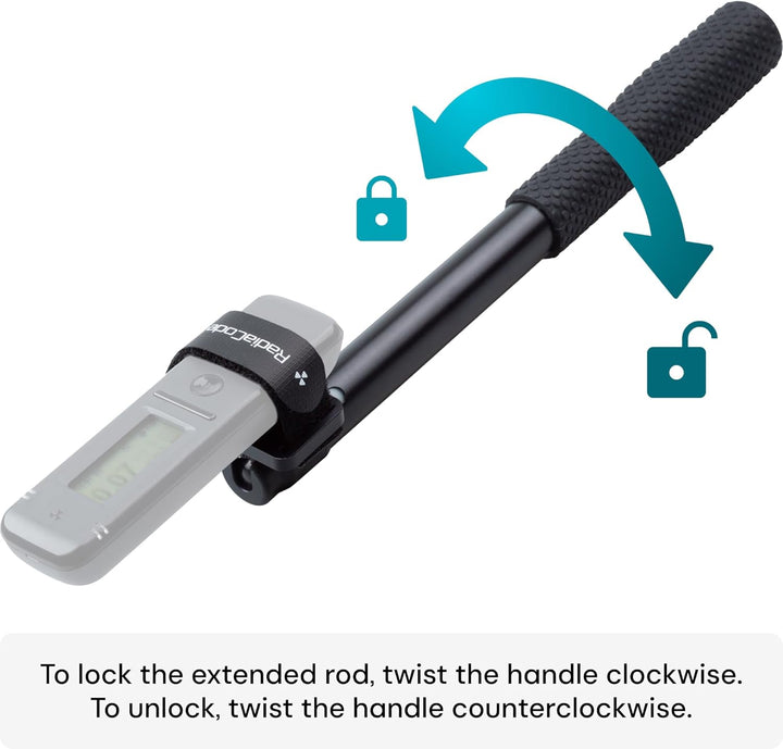 Portable Extension Rod Handle for Radiacode 102/103 Geiger Counter, Aluminium Wang for Safer Search.