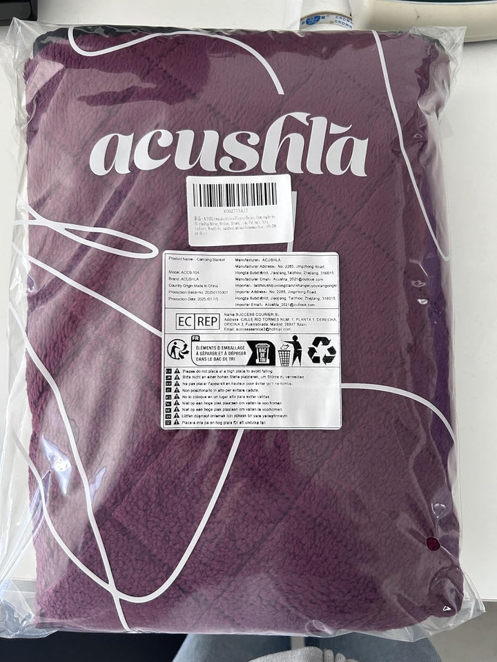 ACUSHLA wasserdichte Fleece-Decke, Campingdecke für kaltes Wetter, Outdoor, Strand, Picknick, Stadio