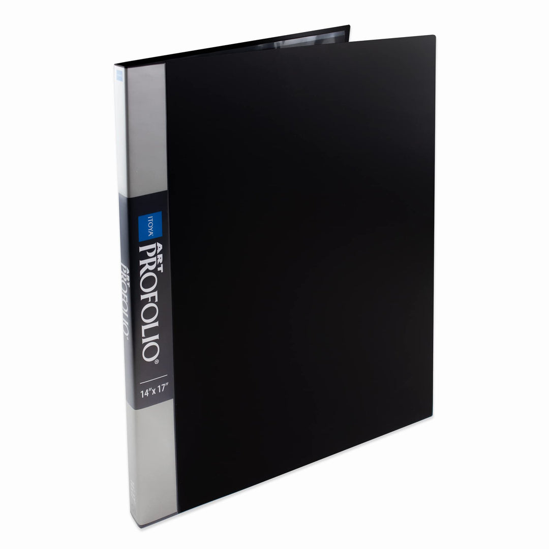 Itoya Original Art ProFolio Kunstmappe mit Kunststoffhüllen, 14 x 17 cm, 48 Seiten, Schwarz