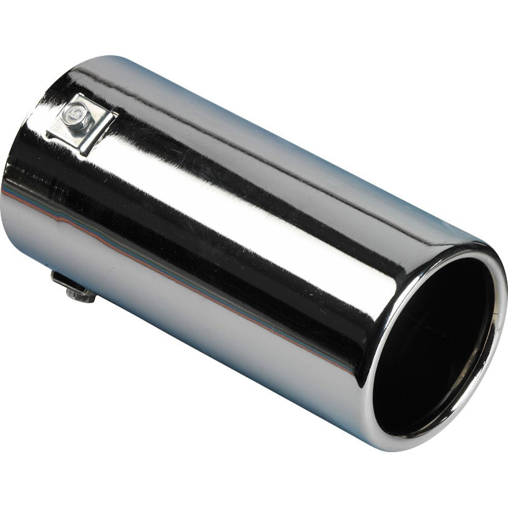AUTO-STYLE Endrohr Stahl/Chrom - rund 80mm - Länge 170mm - 40-77mm Anschluss