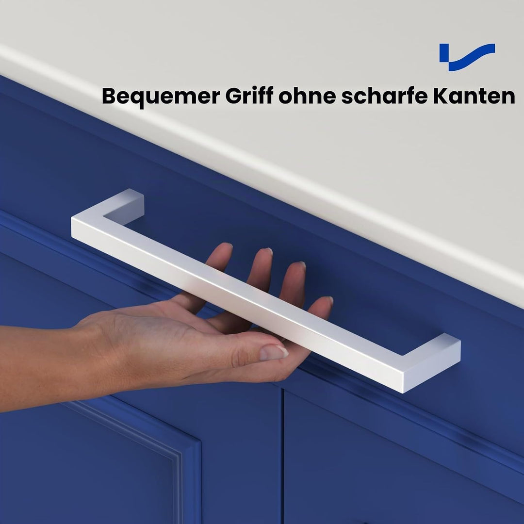 LONTAN 15 Stück Schrankgriffe Weiss Möbelgriffe 160mm lochabstand Möbelgriffe Weiss Griffe für Küche