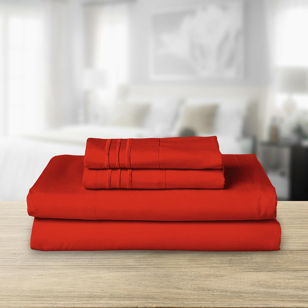 Elegant Comfort TM Luxuriöses Bettwäsche-Set, ägyptische Fadenzahl 1500, Bestickt, hochwertig, Hotel