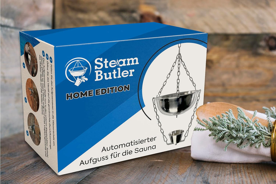 Original Steam Butler Home - Automatischer Aufguss für die Sauna/Heimsauna/Gartensauna - Material: E