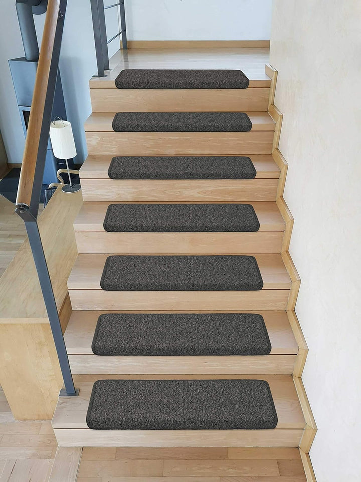 Metzker Stufenmatten Ariston kombinierbar mit Teppich Läufer Dunkelgrau Rechteckig 15er Set Treppens