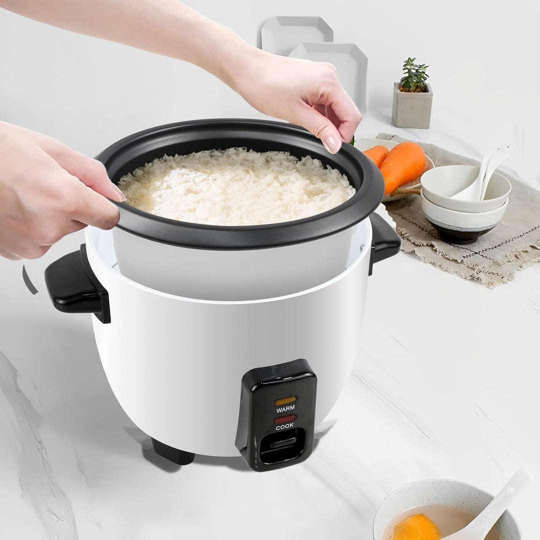 Reiskocher Klein mit Warmhaltefunktion, 0,6 Liter Mini Elektrischer Rice Cooker, Antihaftbeschichtet