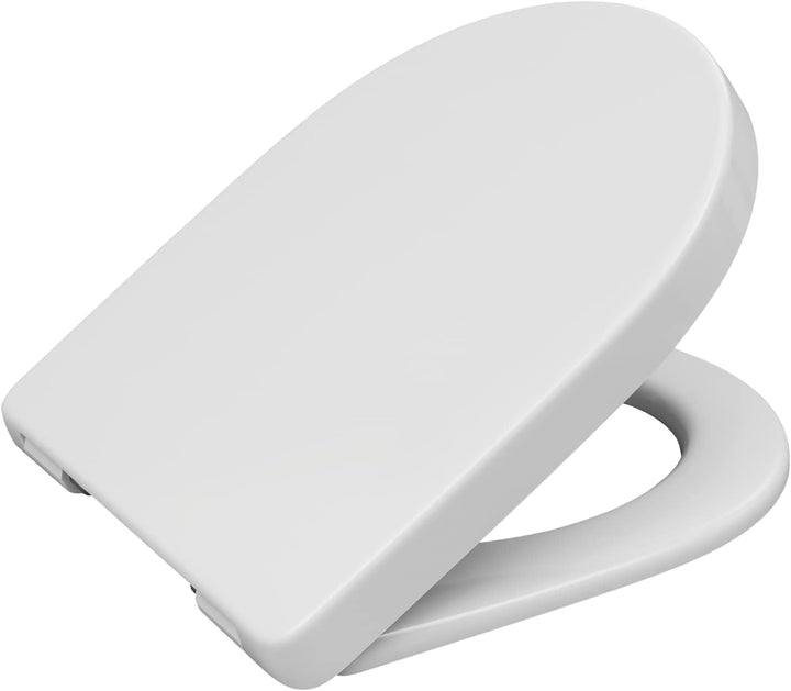 Calmwaters® Antibakterieller WC Sitz für Keramag iCon 204000 & 204060, D-Form mit rostbeständigen Ku