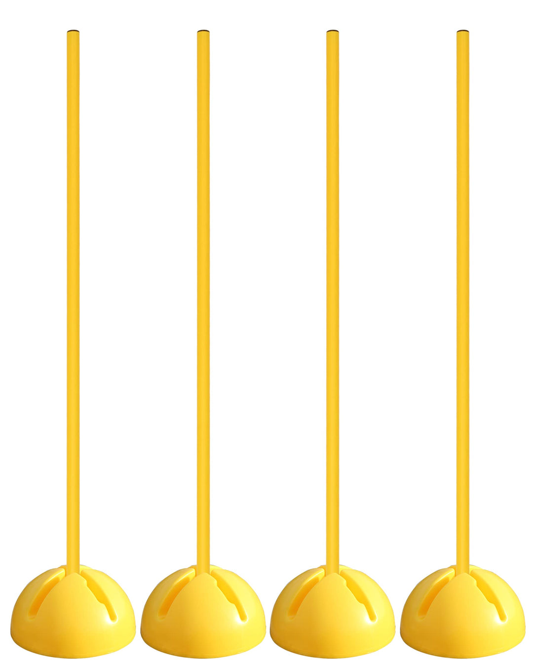 Kombi-X-Standfuss aus Kunststoff & Slalomstange 100 cm – 4er Set – befüllbarer Standfuss – Stange fü