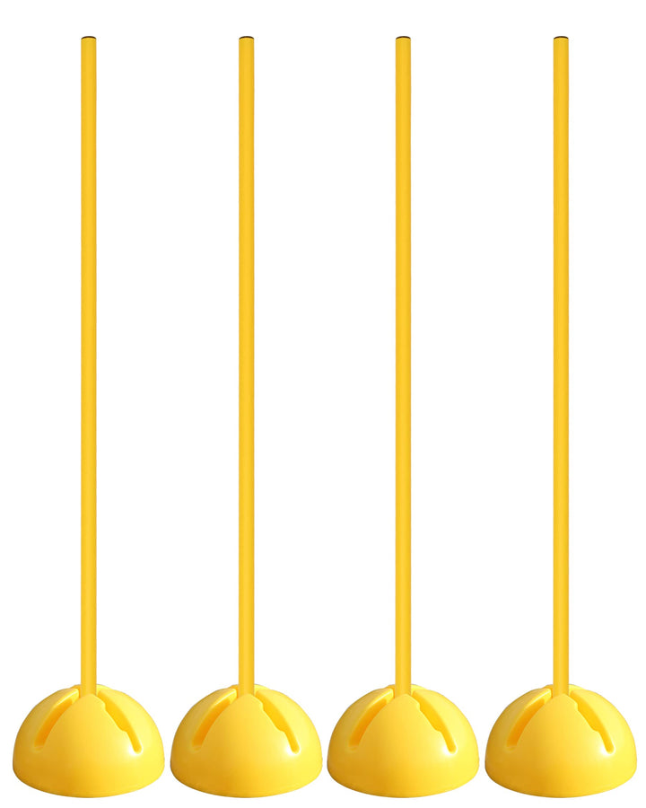 Kombi-X-Standfuss aus Kunststoff & Slalomstange 100 cm – 4er Set – befüllbarer Standfuss – Stange fü