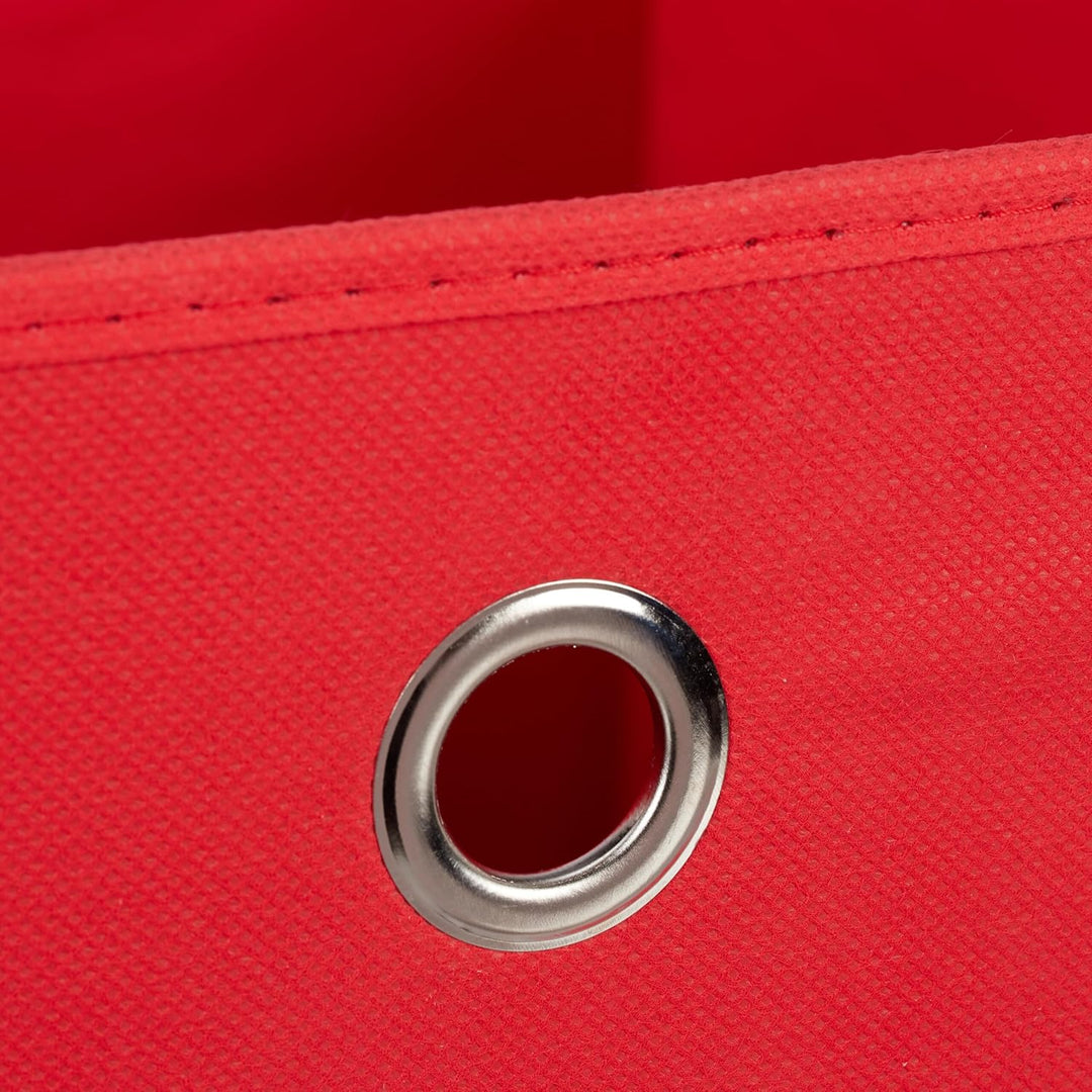 Relaxdays Aufbewahrungsbox 4er Set, Faltbare Regalboxen, HxBxT: 30 x 30 x 30 cm, Grifflöcher, Faltbo