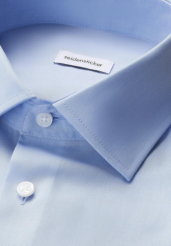 Seidensticker Herren Slim Bügelfrei Business Kent Extra Langer Arm Shirt 37 Hellblau, 37 Hellblau