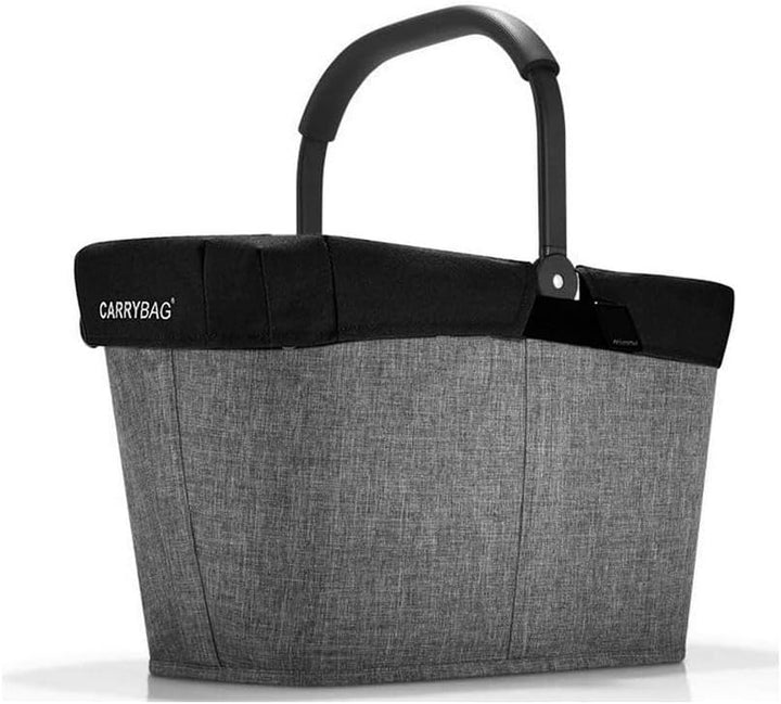reisenthel carrybag Frame Twist Silver + Cover Black - Einkaufskorb mit Cover und praktischer Innent