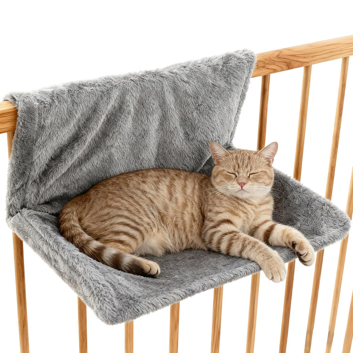 Katzenbett Heizun, Heizkörperbett für Katzenmit weichem Plüsch, Katzenheizungsliege Katzenhängematte