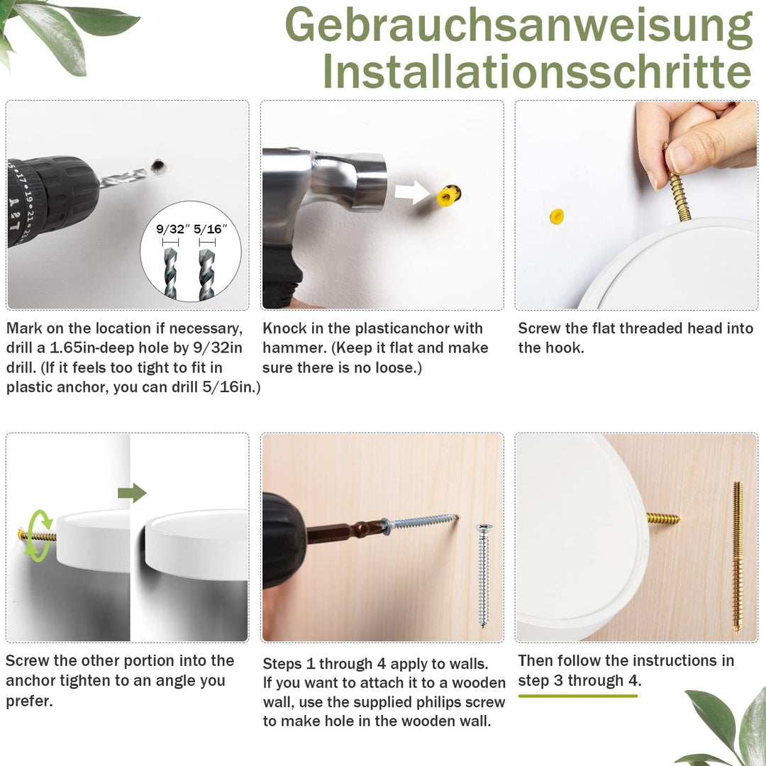 AceList Wandregal Holz - Schweberegal Wandregal Rund - Wandregal Klein - Regale Wandablagen -Deko Re