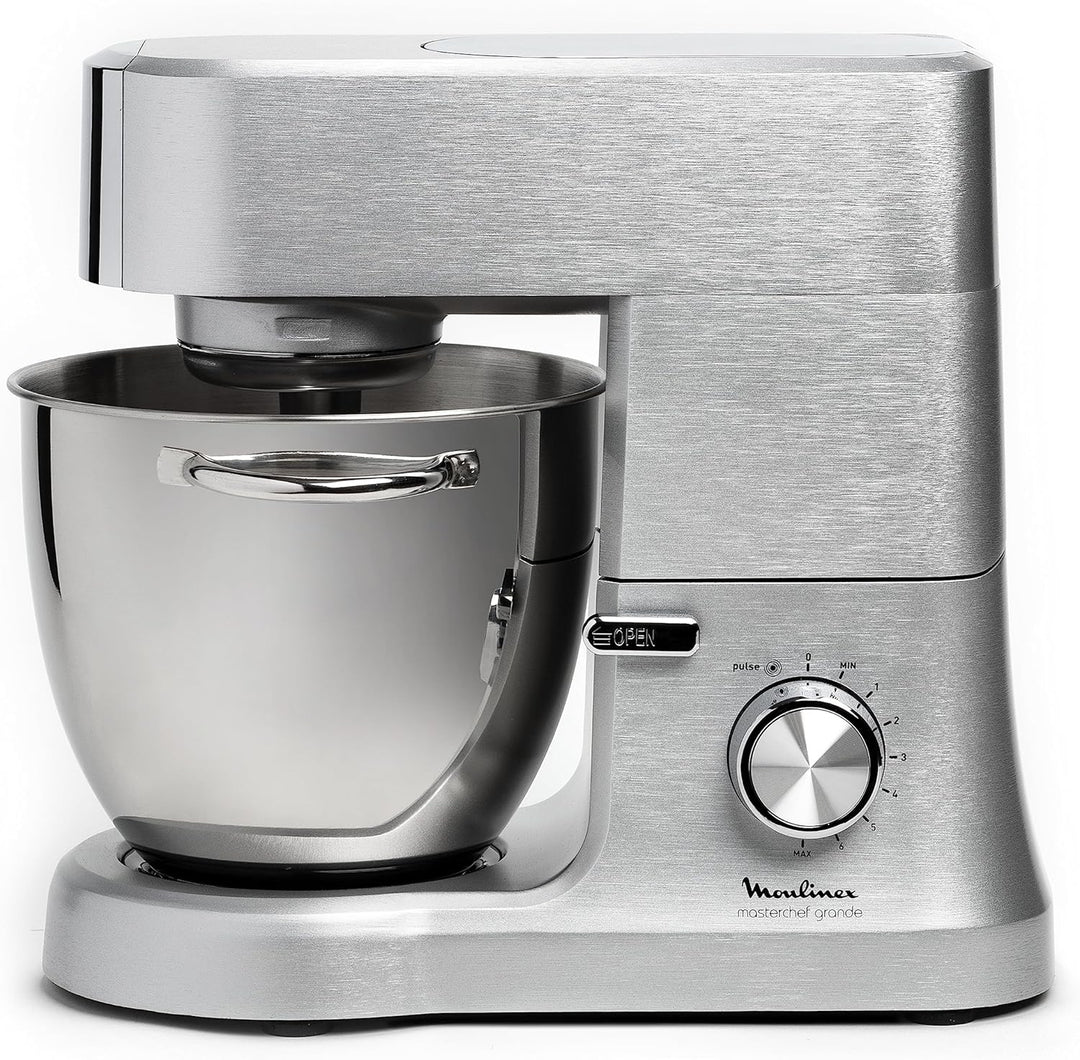 Moulinex Masterchef QA810D Planetary Knetmaschine, 6,7 Liter, Küchenmaschine mit Schneebesen, Schnee