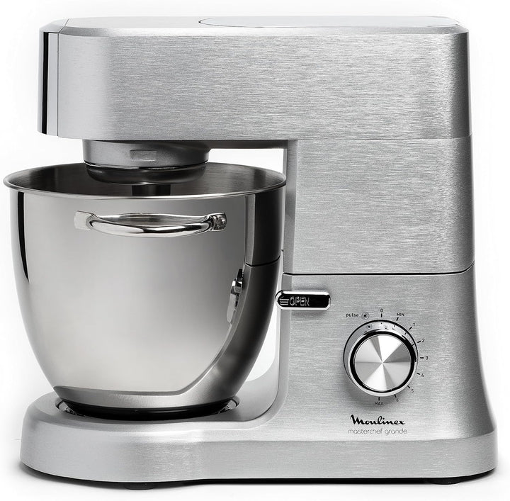 Moulinex Masterchef QA810D Planetary Knetmaschine, 6,7 Liter, Küchenmaschine mit Schneebesen, Schnee