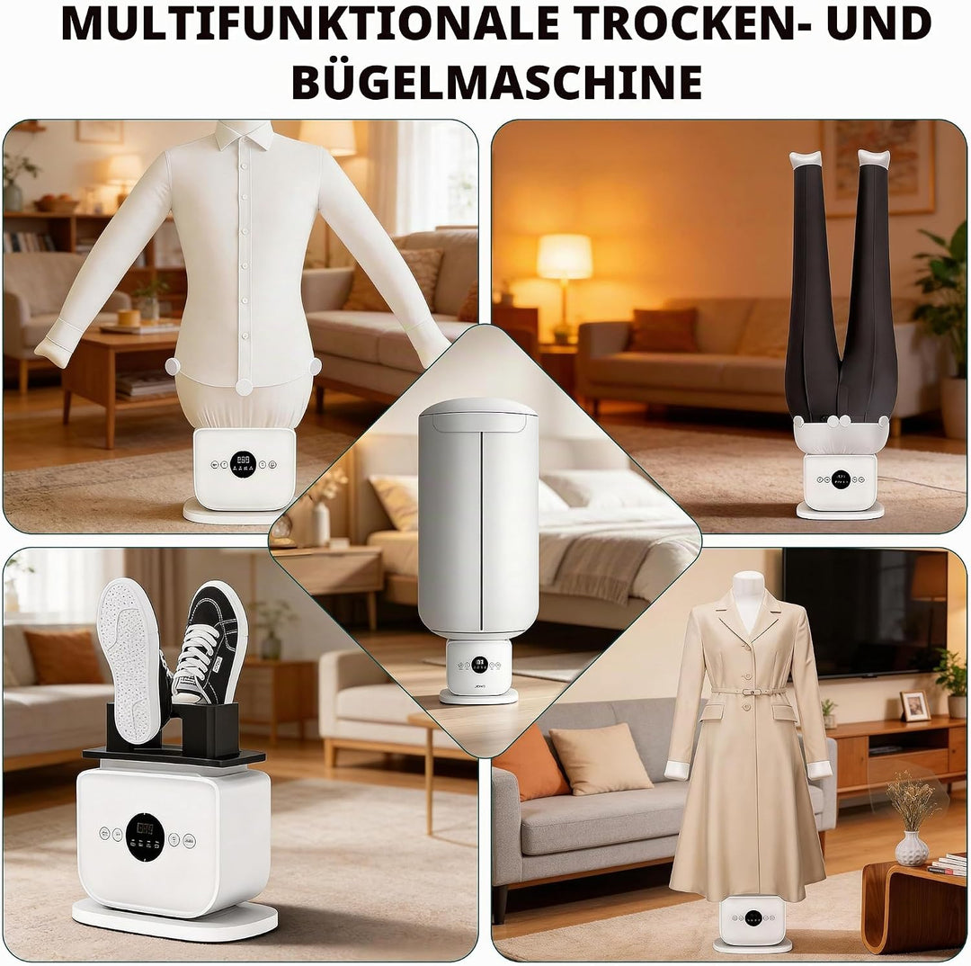 Automatischer Hemdenbügler, Tragbar Hemd Bügelmaschine, Hemden Bügelautomat mit Zeitfunktion für Sch