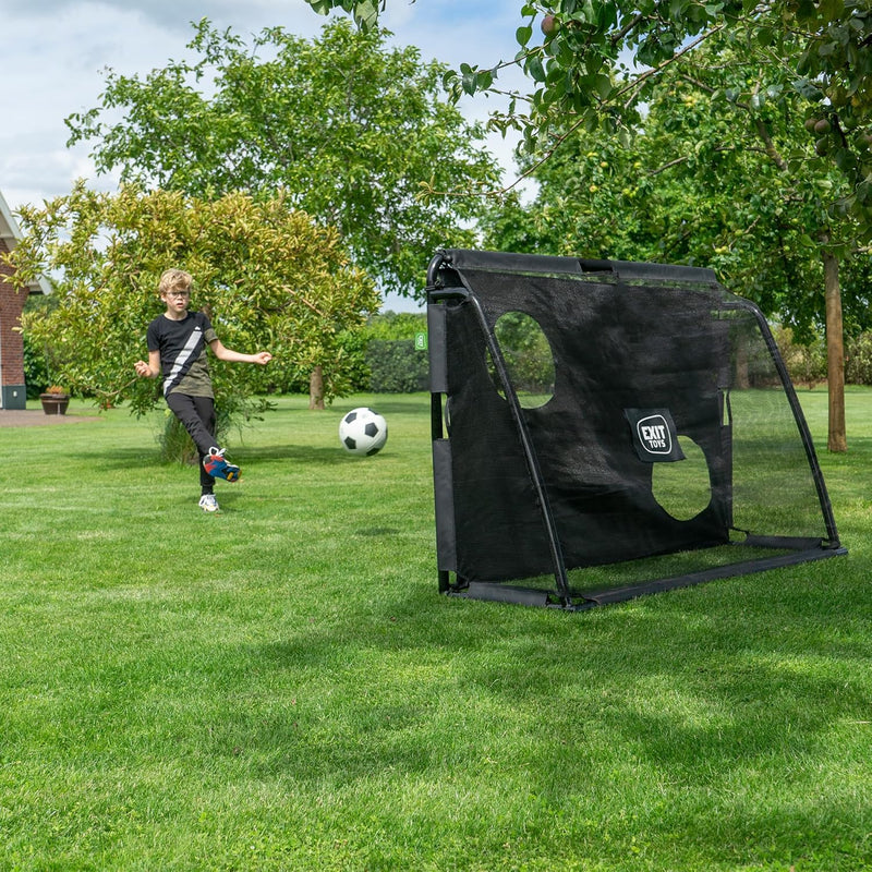 EXIT | Hochwertige Fussballtore aus Stahl - Enthält eine Trainingswand und EIN stabiles Verankerungs