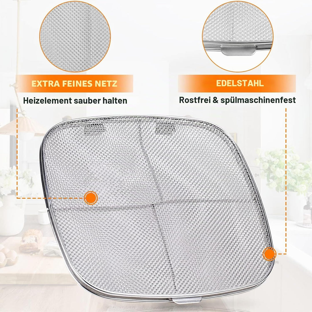 Edelstahl Splatter Schild für Ninja Foodi AG301, Luftfräter Ersatzteile Zubehör Feine Mesh Splatter
