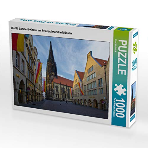 CALVENDO Puzzle Die St. Lamberti-Kirche am Prinzipalmarkt in Münster 1000 Teile Lege-Grösse 64 x 48