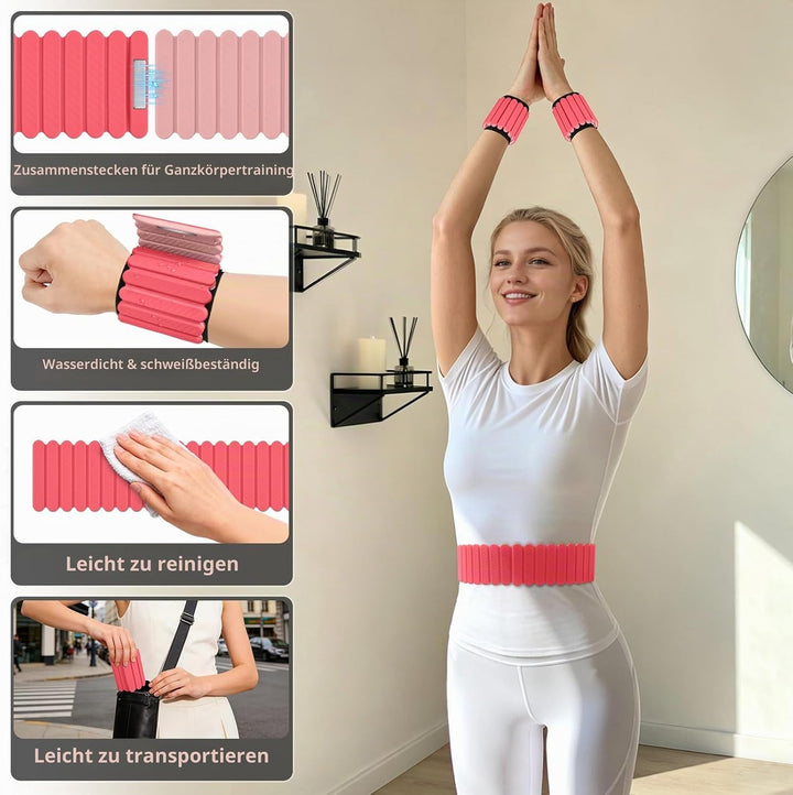 Abahub Magnetische Gewichte Hand Fuss Wrist Ankle Weights Handgelenk Gewichte für Beine und Arme Set