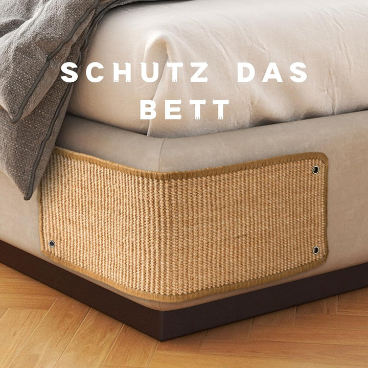 2 Stück Kratzmatte aus Sisal, Kratzmatte für Katzen, mit Klebeband, Katzenkratzmatte, Teppich zum Sc
