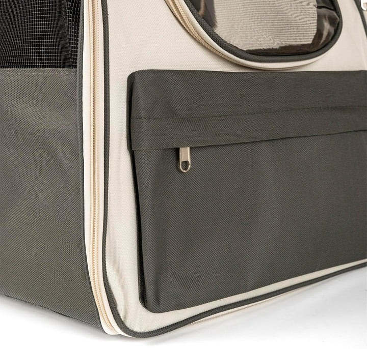 Haustier Rucksäcke Tragetasche Katzenrucksack Hunderucksack Leicht Handlich, Grau 37 × 34 × 25 cm Gr