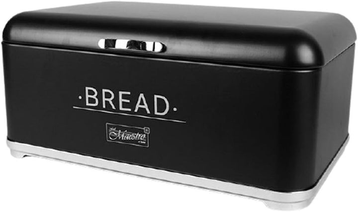 Florsol Brotkasten Brotbox Küche Aufbewahrung Weiss Schwarz Stahl Brot Aufbewahrungsbehälter Weiss S