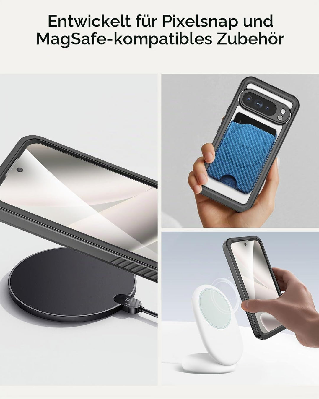 Miimall Kompatibel mit Google Pixel 10 Pro XL 360 Gard Hülle Wasserdicht, [HD Displayschutz+Kamerasc