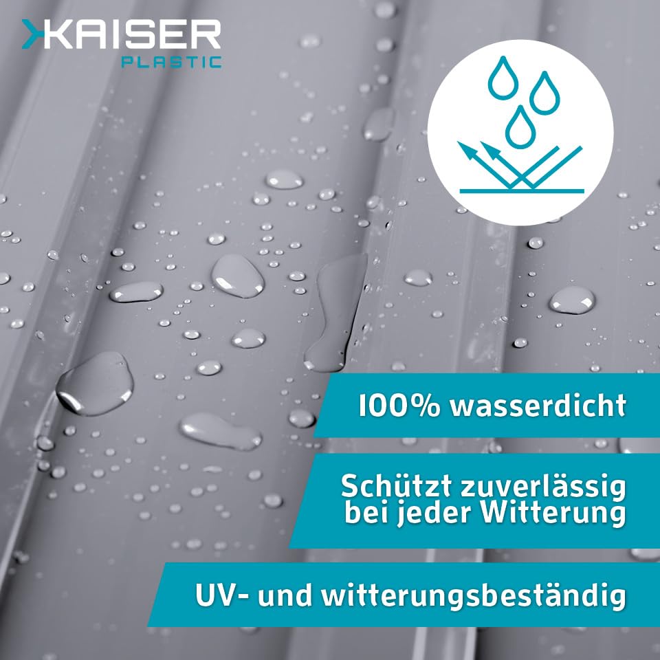KAISER plastic® Wellplatten Grau | Wellplatten Dach, Welldach Kunststoff | Dachplatten wetterfest |