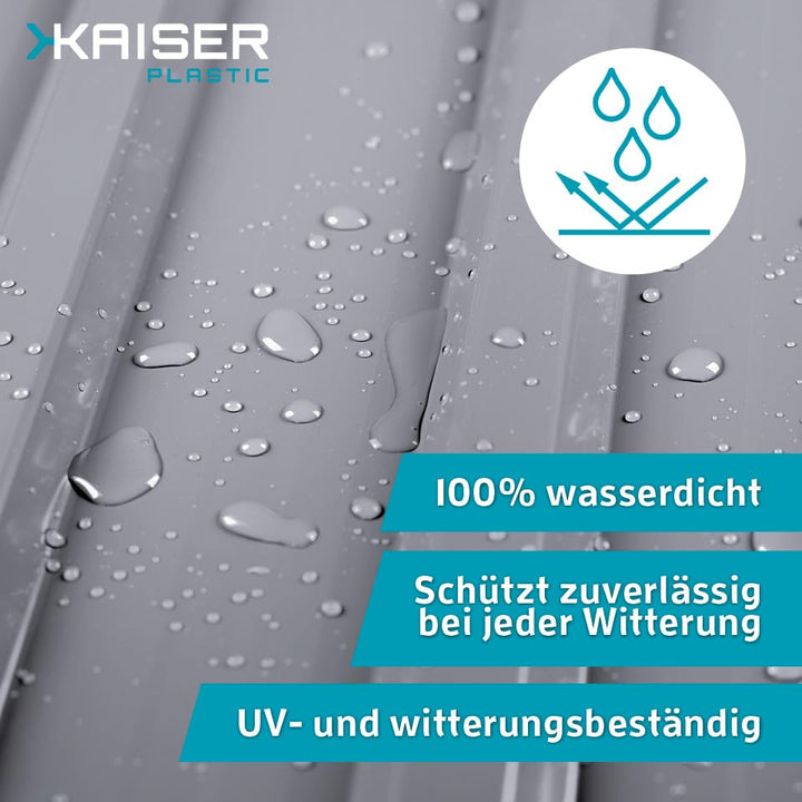 KAISER plastic® Wellplatten Grau | Wellplatten Dach, Welldach Kunststoff | Dachplatten wetterfest |