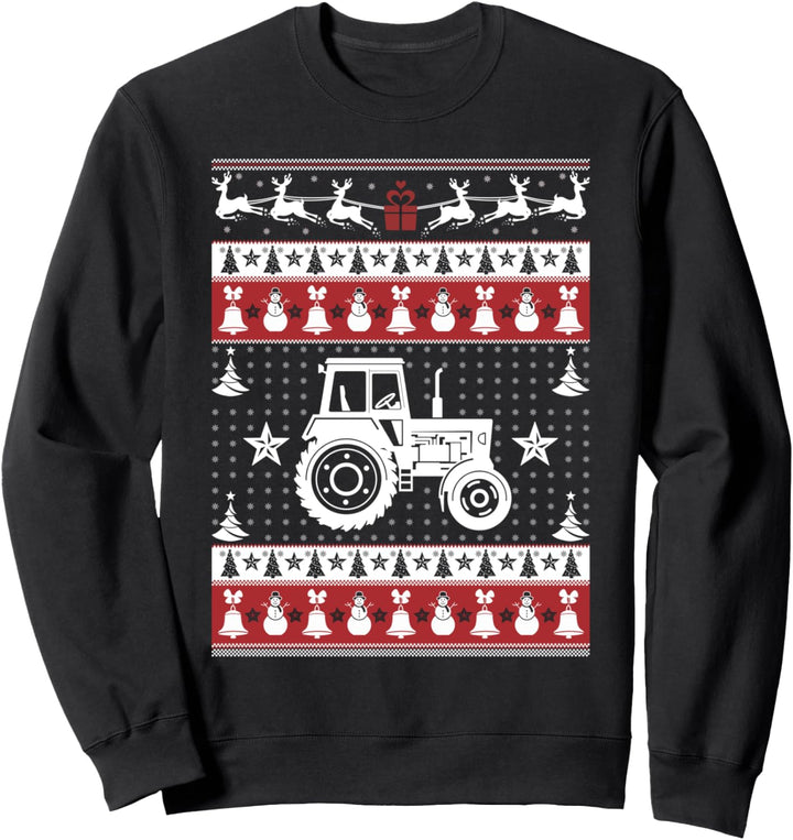 Tractor Ugly Christmas Sweater Xmas T-Shirt - Farmer Sweatshirt