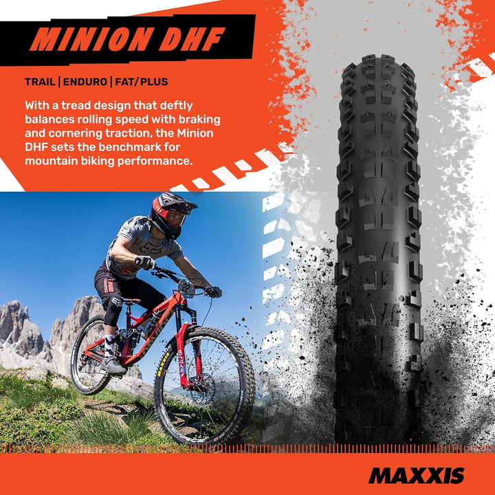Maxxis - Minion DHF Dual Compound Tubeless Folding MTB Tire | Grippy and Fast for All Mountain Bike