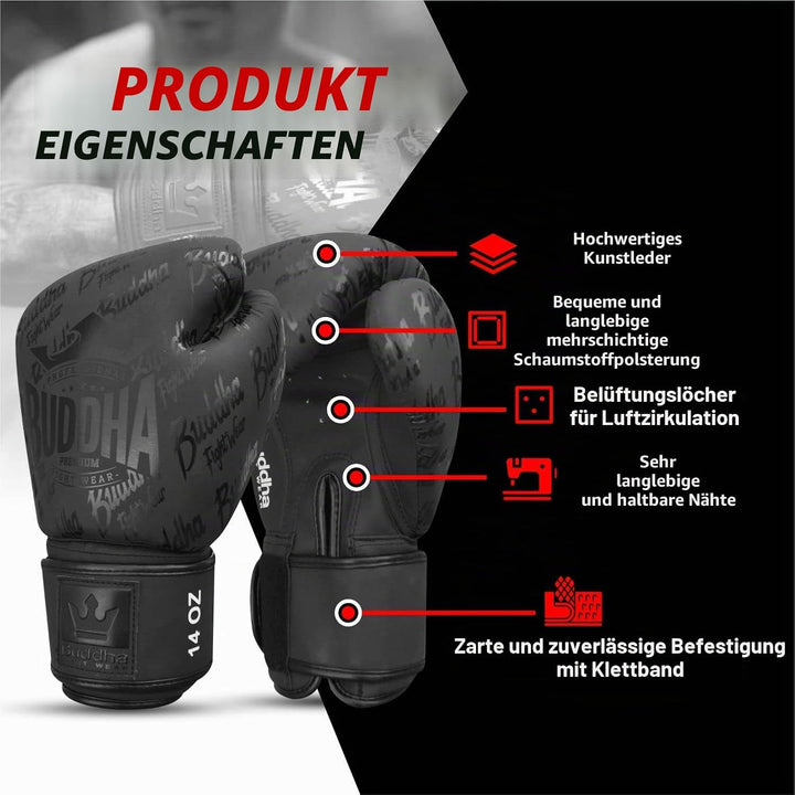 Buddha Fight Wear. Trainings- und Kampfhandschuhe, Special Edition, handgefertigt, Boxen, Muay Thai,