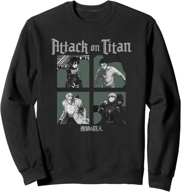 Attack on Titan Season 4 Zeichenquadrate Sweatshirt